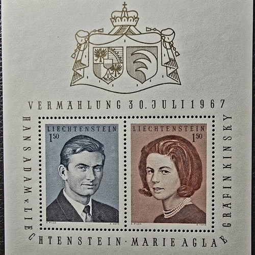 Liechtenstein 1967 stamp set, mint
