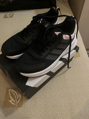 Adidas Fortarun women's athletic shoes, size 38.5, black and white