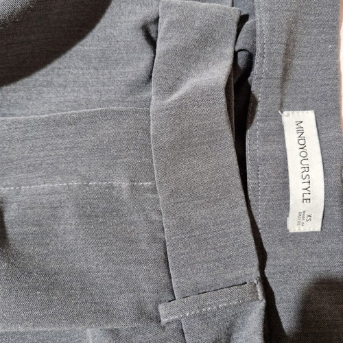 Gray office pants XS like new, high waist, wide leg