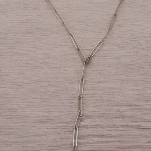 Pearl necklace baroque with adjustable steel chain like new