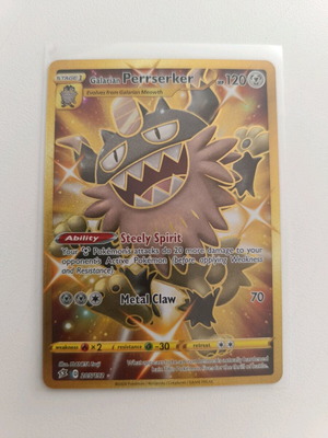 Pokémon Galarian Perrserker Card 205/192 like new