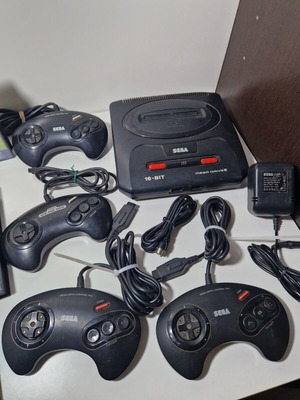 Sega Mega Drive console like new with 3 controllers and games