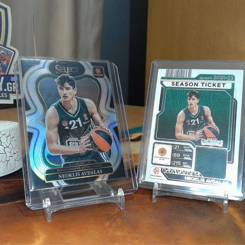 Neoklis Avdalas 2-Card Prospect Lot Panathinaikos BC Season 2021-22 like new