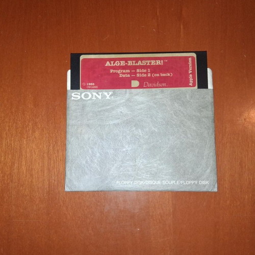 5.25-inch floppy disk Alge-Blaster Apple Version 1986 used