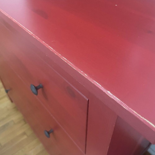 ikea red dresser NIKKEBY 4-drawer NIKKEBY IKEA dresser used, red with
