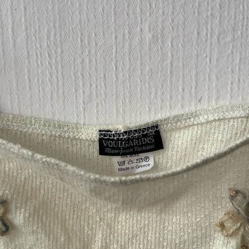 Knitted top Voulgaridis used, white, no S-M
