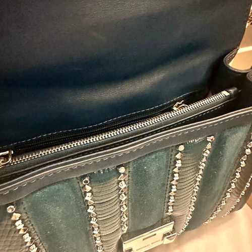 Michael Kors blue crossbody bag like new with studs