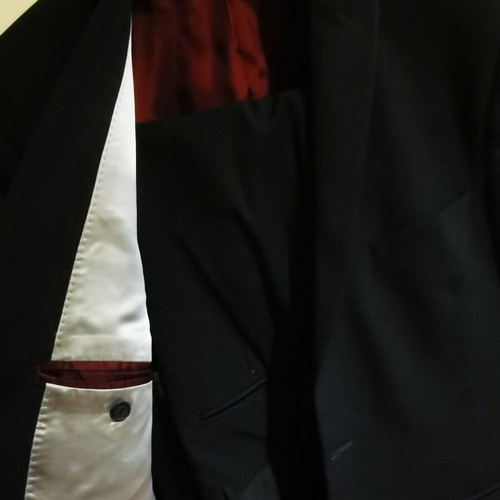 Bitsiani suit like new, black, size 46 with jacket, trousers and tie
