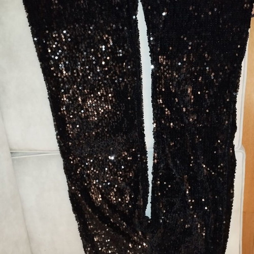 Black pants with sequins Dejavu like new