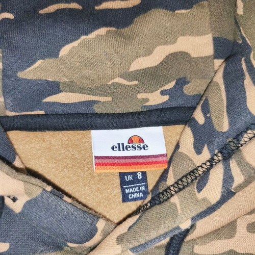 Ellesse Maroo Camo Longline Hoodie like new, unisex medium fit