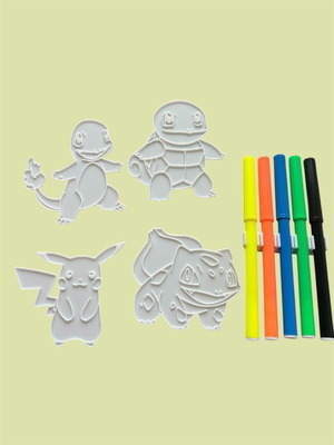 Pokémon set 2 pieces for coloring, new