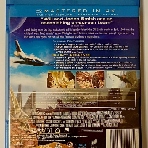 After Earth Blu-Ray used with Greek subtitles