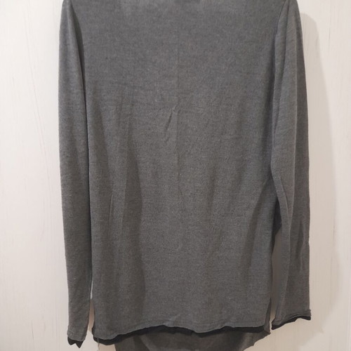 Autumn blouse with integrated mako, like new, size L, black and grey