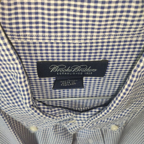 Brooks Brothers short-sleeve men's shirt white blue like new, sizes L XL XXL