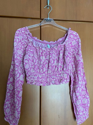 Stradivarius long-sleeve shirt pink like new size M