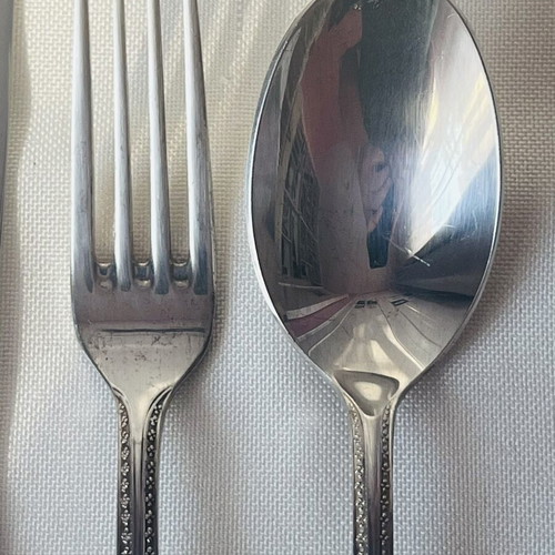 Noritake Marquise vintage επάργυρα μαχαιροπήρουνα σετ 3 τεμ. μεταχειρισμένο