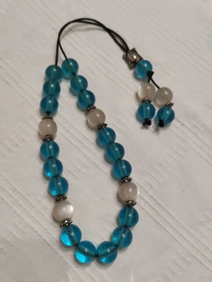 Vintage Komboloi used with blue amber beads