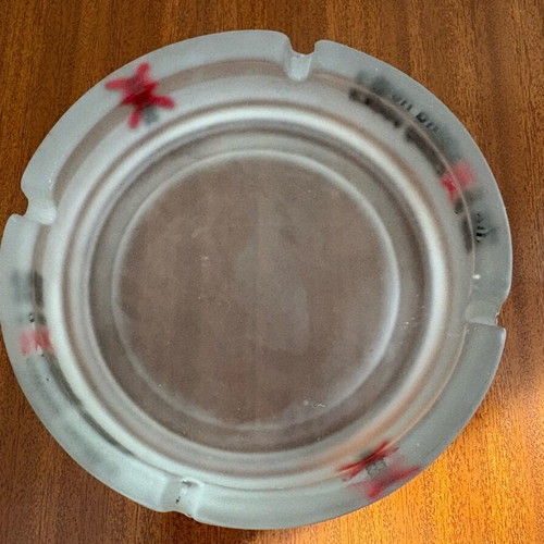 Ashtray Serkova the Exciting Vodka large, like new, diameter 14.5cm