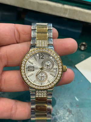 Marc Ecko women's wristwatch used, gold and silver
