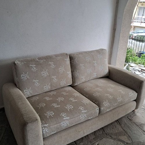 Two-seater sofa beige gray like new, 170x95 cm