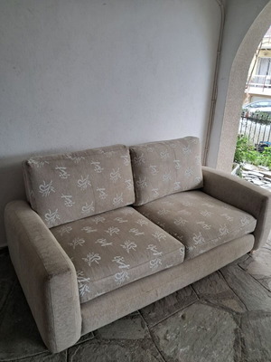 Two-seater sofa beige gray like new, 170x95 cm