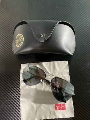 Γυαλιά ηλίου RayBan 3214 Rimless Aviator μεταχειρισμένα, polarized, γκρι ασημί