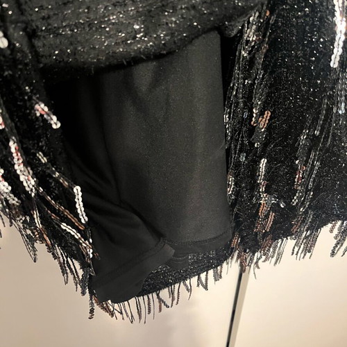 Zara mini dress like new, black with silver sequins, size XXL