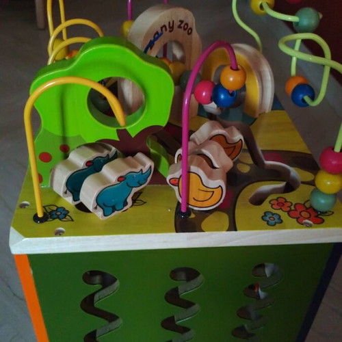 Zany Zoo wooden activity cube