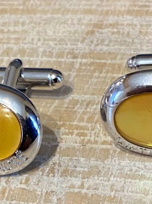 Saint Honore used stainless steel cufflinks with mother of pearl