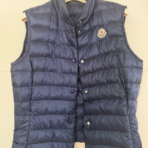 Moncler women's blue vest used, size L