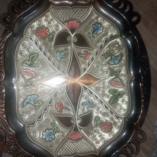 Handmade copper tray from Turkey