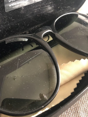 Rayban Broadway sunglasses used with minor lens scratches