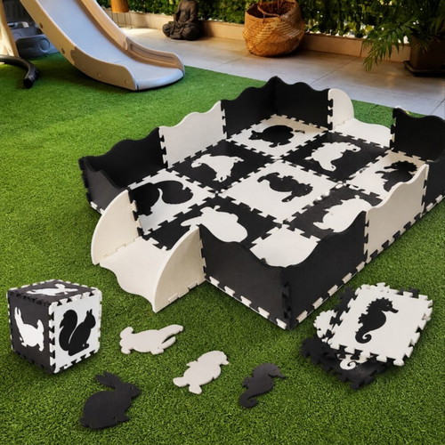 Foam Educational Baby Floor Puzzle with 25 Animal Pieces like new