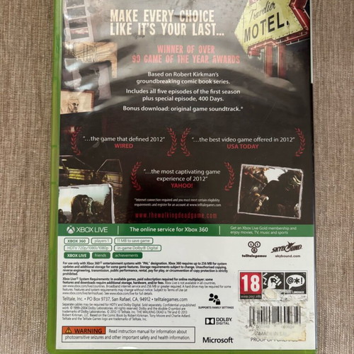 Walking Dead GOTY Telltale Xbox 360 PAL used complete