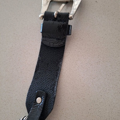 Berge belt like new, black and silver, size 100