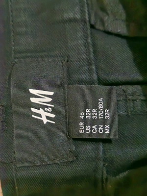 Ανδρικό υφασμάτινο παντελόνι κάπρι M H&M σαν καινούργιο, μαύρο