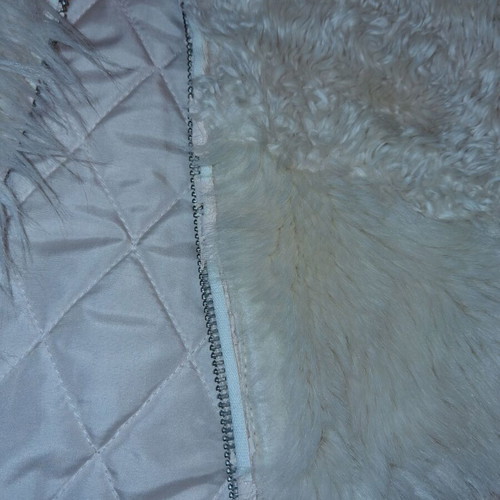 Zara sleeveless fur vest like new for girl 10 years beige