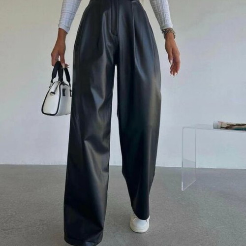 Leather pants new, black, size L/40/12