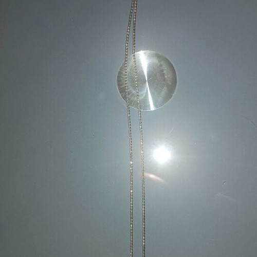 Necklace with teddy bear pendant like new, silver