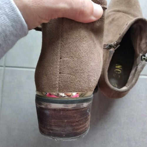Sonnax suede ankle boots used, beige, size 36, 4 cm heel