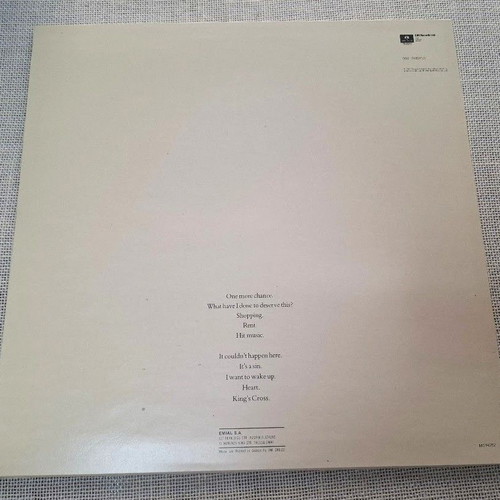 Pet Shop Boys Actually LP like new, electronic