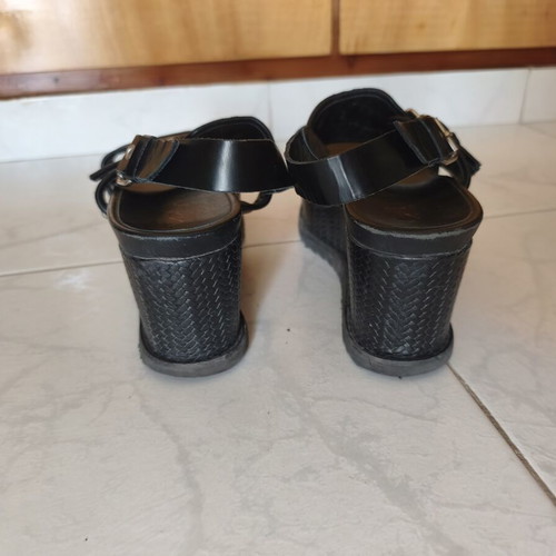 Makris black flatform sandals size 37 used