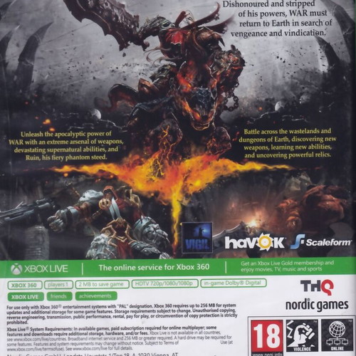 Darksiders Classics Xbox 360 new, factory sealed