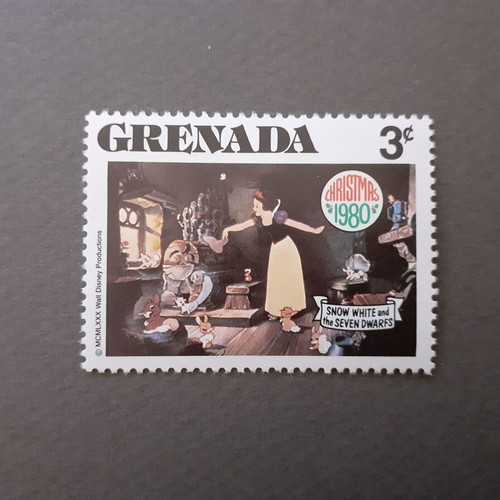 Grenada Walt Disney Snow White and the Seven Dwarfs Christmas stamps set 7 1980 MNH