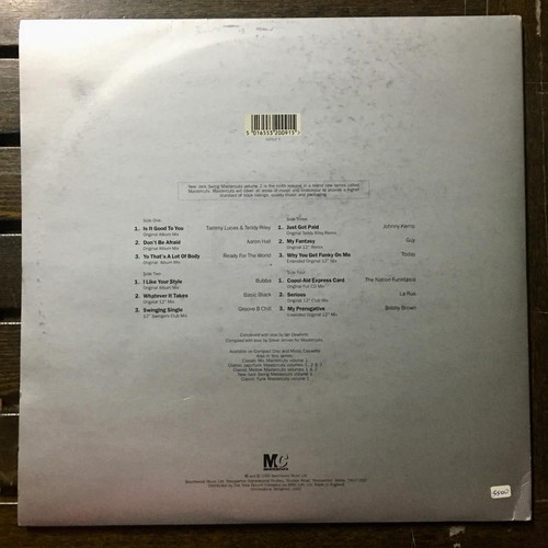 New Jack Swing Mastercuts Volume 2 vinyl used, 2 LP compilation
