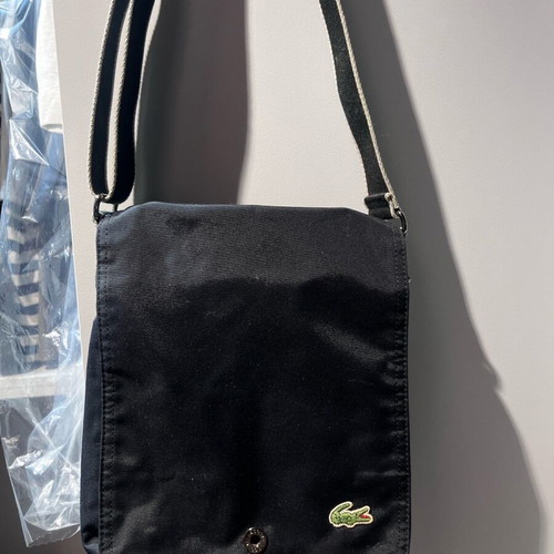 Lacoste crossbody bag like new, black and grey unisex