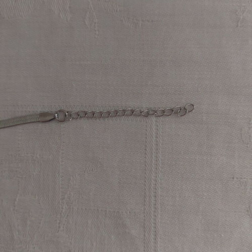Bracelet from stainless steel like new, silver color, length 17+5 cm