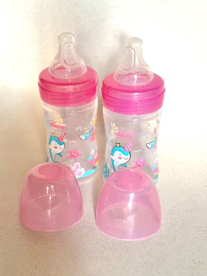 Chicco Plastic Well Being Bottles 150ml Like New, Pink, 0+ Months