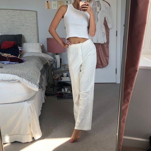 White linen pants Brandy Melville Amelia like new