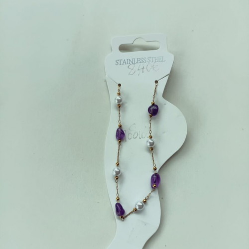 Anklet with turquoise stones new by Apefthon